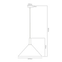 KOTO 1xE27 Pendel Ø295mm zwart / zwart / wit - 2