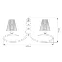 MODIKA luster 5x E14 Chroom/witte kap - 3