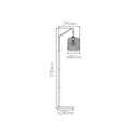 OKIRU Vloerlamp E27 Zwart + as grijs glas Ø180mm - 2