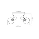 OSIRA Plafond licht 3x E14 amber glas - 2