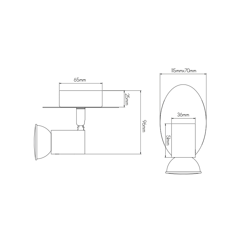 RIVERA 1xGU10 5W dimbare LED Chroom IP44_3427190 - 2
