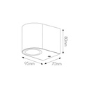 FLUX R wl 81mm GU10 (excl) max 35Watt IP54 zwart - 2