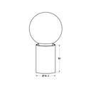 BABU Tafellamp geborsteld brons 1x E27 excl (Ø56x80) - 2