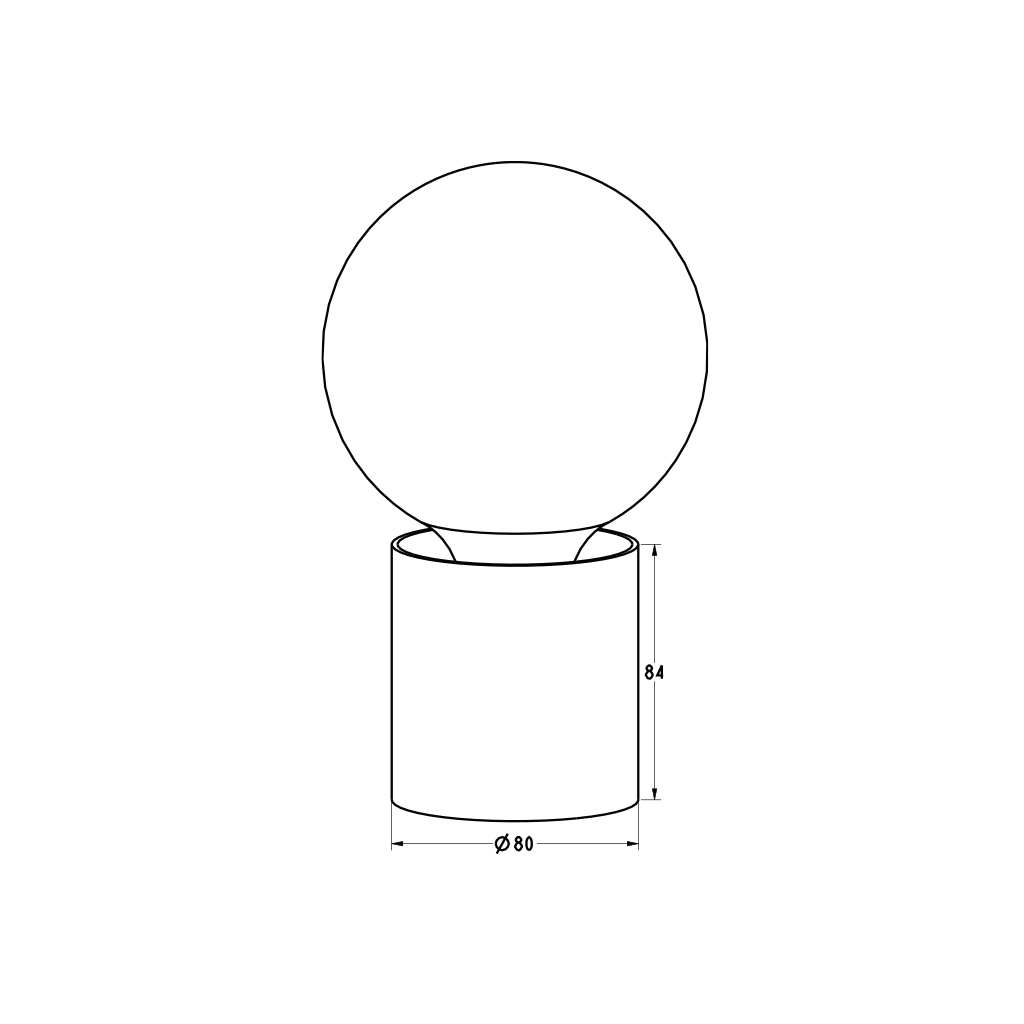 BABU Tafellamp wit 1x E27 excl (Ø80x84) - 2