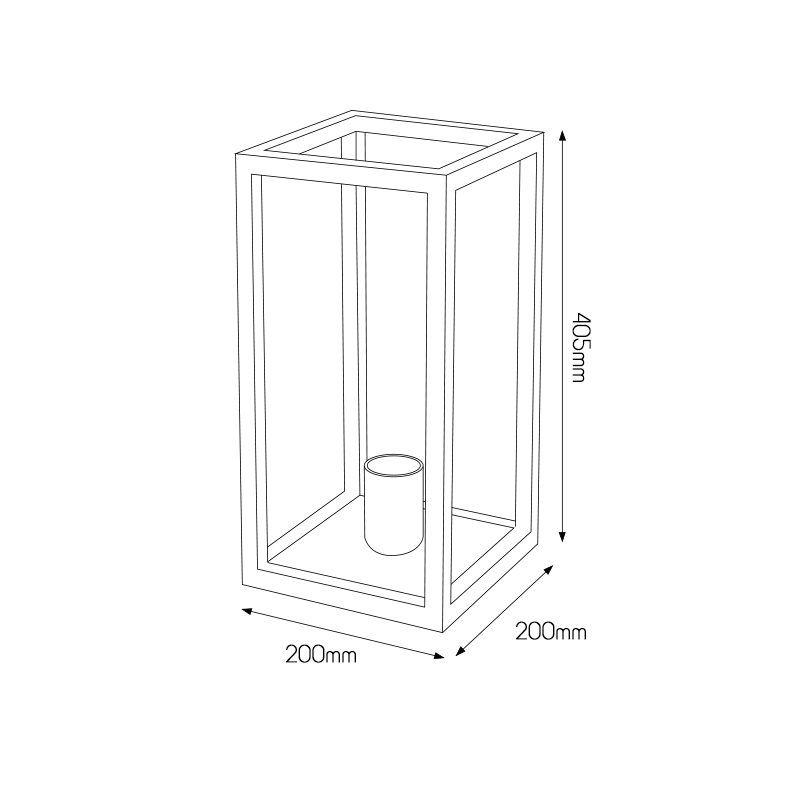 KAGO ruggine tafellamp 1xE27 max 60W - 2