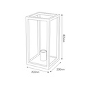 KAGO ruggine tafellamp 1xE27 max 60W - 2