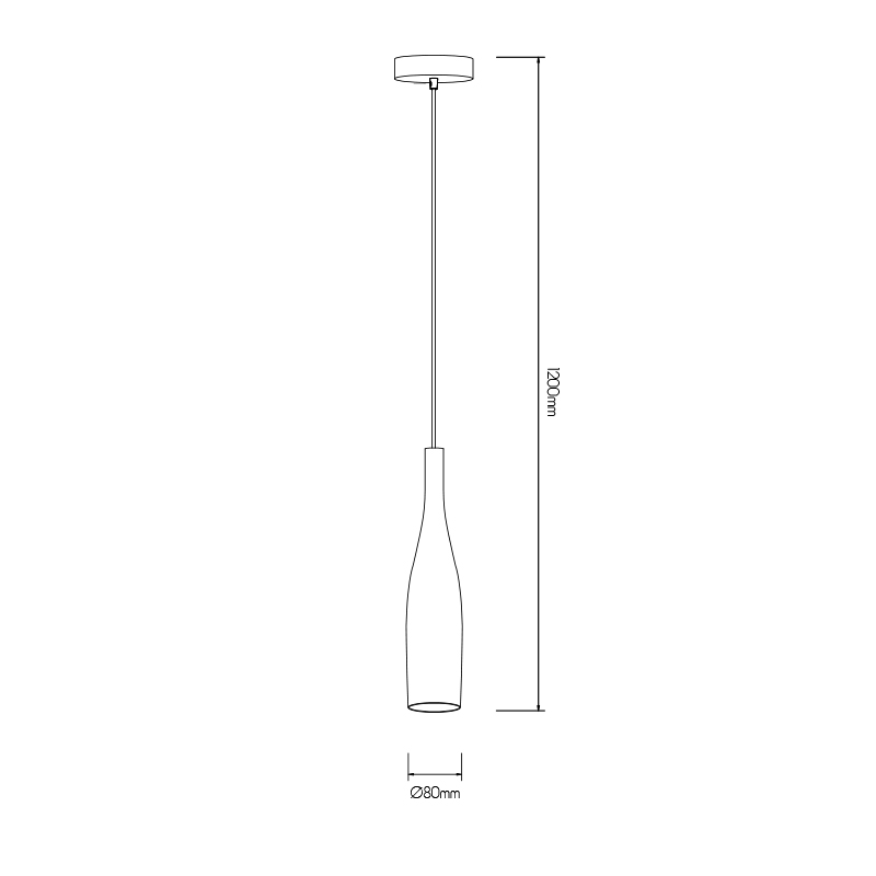 KIRINA pendel 1xE27 geborsteld staal/melkwit glas - 2