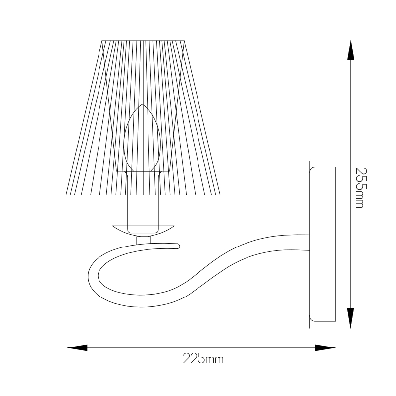 MODIKA Wandlicht 1x E14 Chroom/witte kap - 2