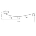 XZIBIT 4L boog GU10 LED 5W dim incl. zwart / brons - 2