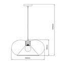 JULIA 1x E27 pendel Ø43cm zwart - 2
