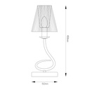 MODIKA tafellamp 1x E14 Chroom/witte kap - 2