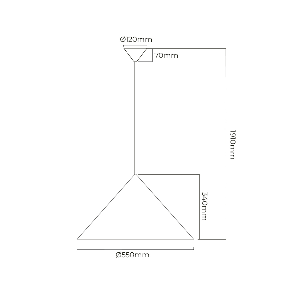 MIRAGO 1xE27 Pendel Ø550mm grijs / zwart - 2