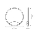 ORSO LED plafondlicht 25W 3000K zwart dimbaar - 2