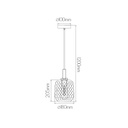 OKIRU Pendel E27 Zwart + as grijs glas Ø180mm - 2