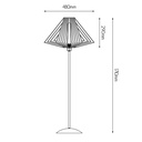 DAXOS 1x E27 vloerlamp zwart - 2