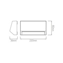 KITO Wandlicht grijs SMD LED 420Lm 3,8W IP65 - 2