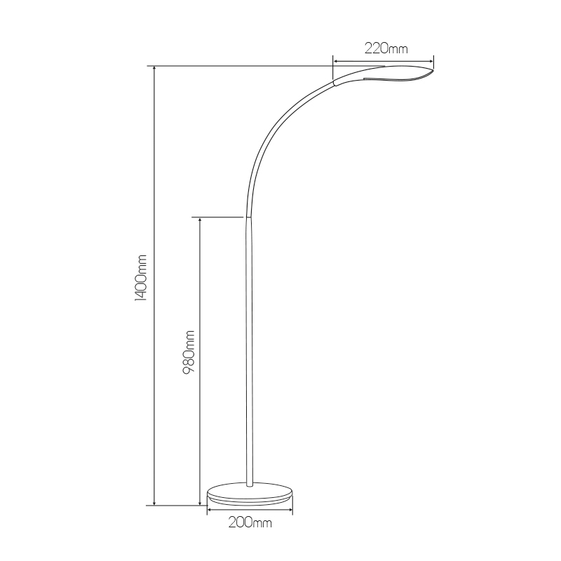 ZONIC vloerlamp wit power LED SMD 5,5W/660lm - 2