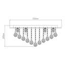 KRISTO round plaf. Chroom/cristal 8xG9 2,5W dim LED  incl - 2