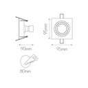 ZOOM II inbouwspot wit 1x 5W LED GU10 dimbaar incl. - 2