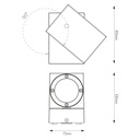 TOROX spot IP54 1x7w LED WW donker grijs - 2