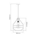 JOTI pendel 1x E27 Ø18cm zwart + koper - 2