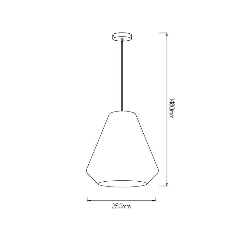 UBBE pendel Ø25 E27 wit/wit - 2
