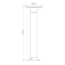 PLAZA paal 52cm zwart IP65 SMD LED 8W 3000K - 2