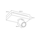 Nysit 1L Square cover B/B/B 1x4,5W GU10 dimmable LED incl. - 2