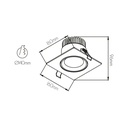 PARNA spot downlight square 25WLED/3000K/700mA 2150LM - 2