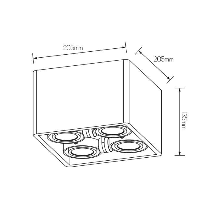 ZIVABOX 4L wit (excl. Lampen) - 2