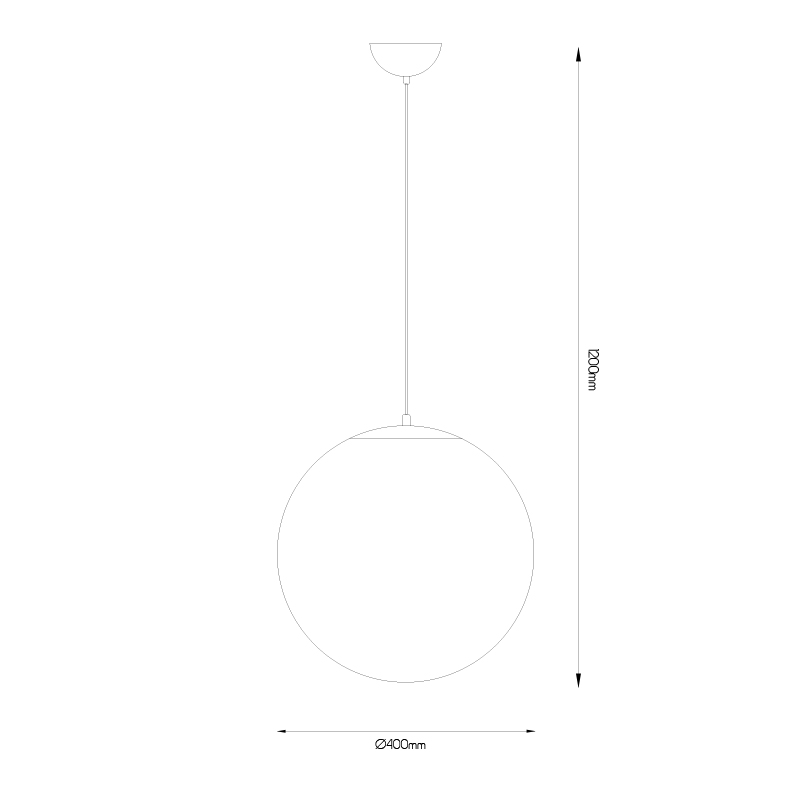 SPHERE Pendel Wit + satin nikkel 1x 60W E27 D40 - 2