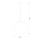 SPHERE Pendel Wit + satin nikkel 1x 60W E27 D40 - 2