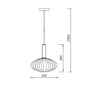 OONAH 1xE27 D290xH300 Wit / goud + 3m kabel wit stof - 2