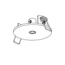 70mm Ø60mm inbouw basis voor pendel - wit - 3