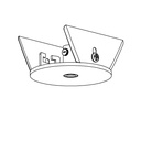 70mm Ø60mm inbouw basis voor pendel - wit - 4