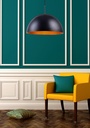 BALIN pendel 1xE27 zwart/goud - 2