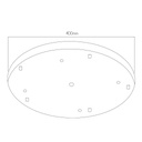 Plafond rozet 5L Ø40cm zwart - 2