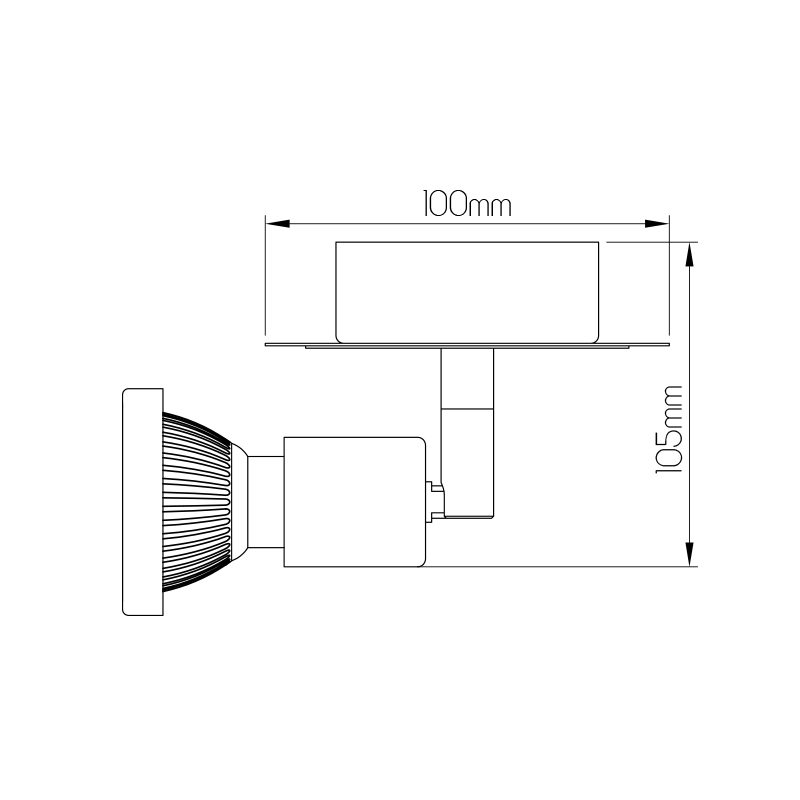 XZIBIT 1L GU10 LED 5W dim incl. zwart / brons - 2