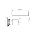 ROBUS 1L GU10 LED 5W dim incl. zwart / brons - 2