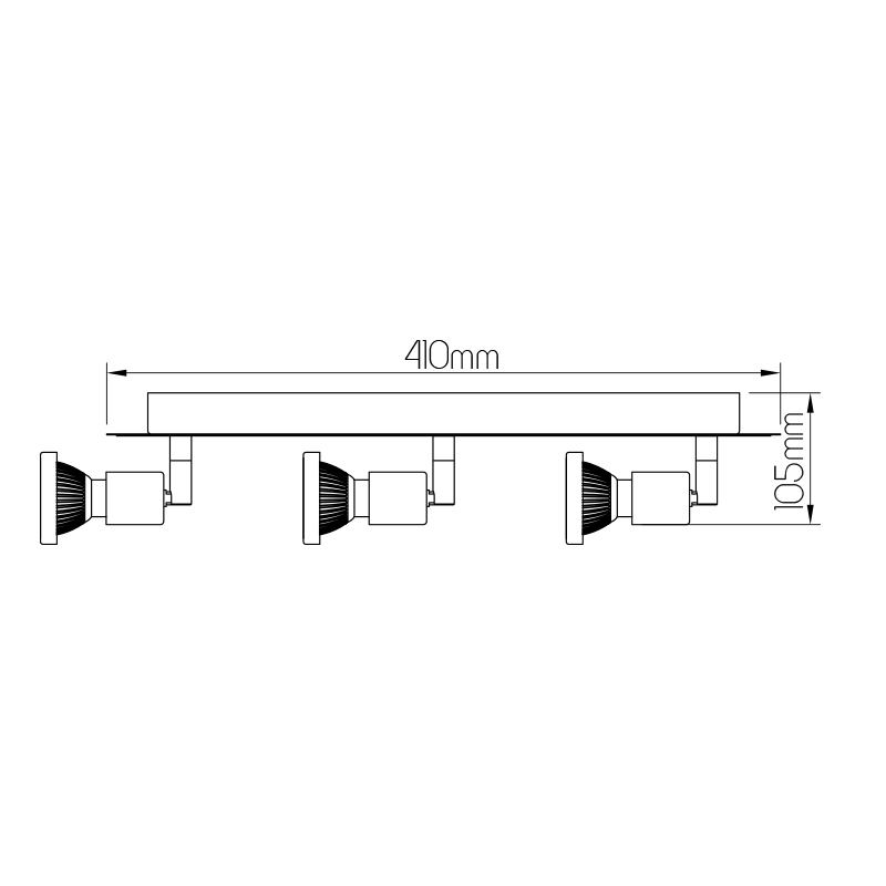 XZIBIT spot 3xGU10 5W LED incl.wit/chroom - 2