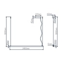 GURI LED pendel 52W 3000K 2400mm wit dimbaar (3m kabel incl) - 2