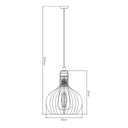 RAGA 1x E27 pendel zwart+koper Ø16cm - 2