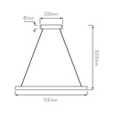 GURI LED pendel 90x90cm 98W 3000K wit dimbaar - 2