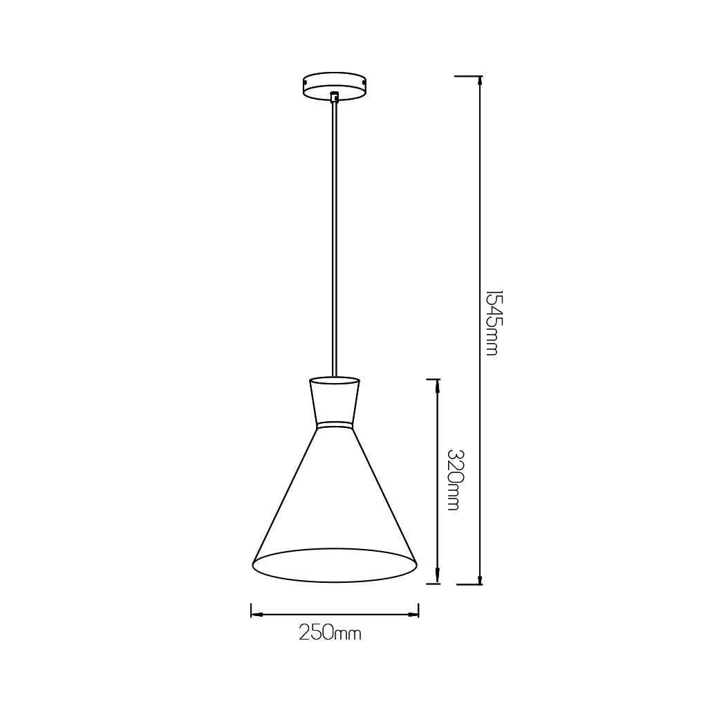 KONO pendel Ø25 E27 wit/wit - 2