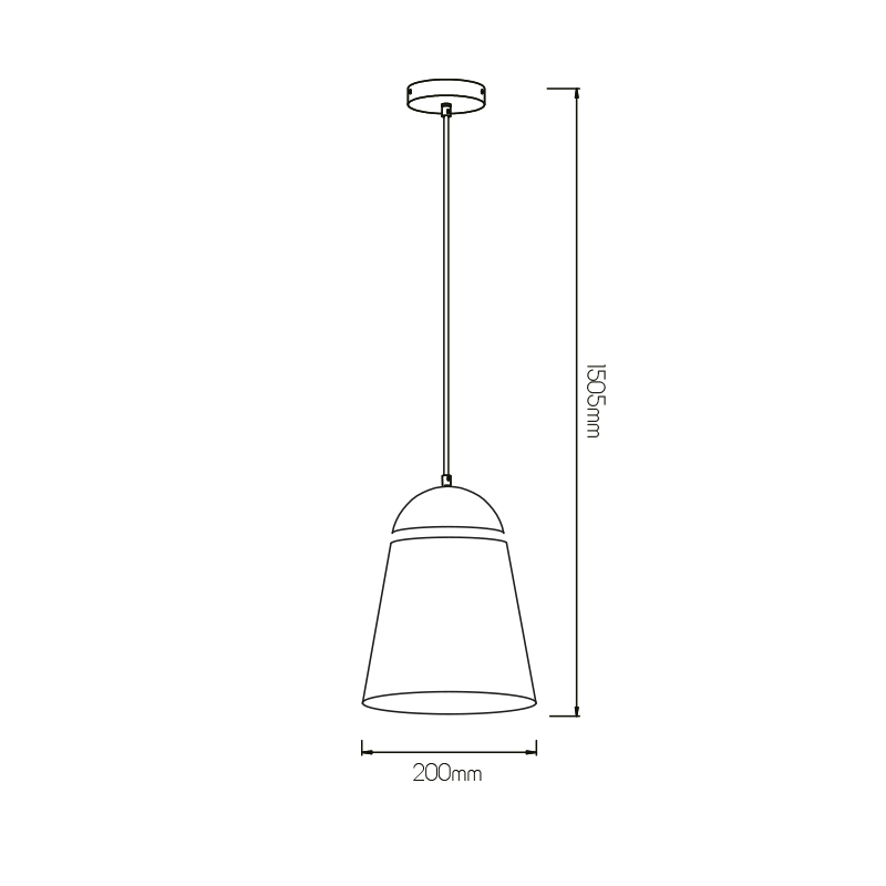 AZAR pendel  Ø20 E27 wit - 3