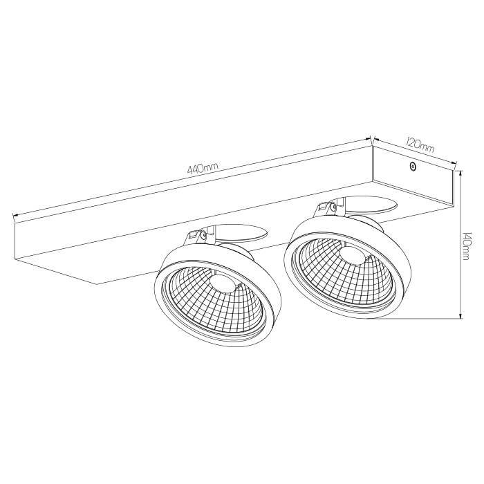 AEON-2 wit 2x AR111 (incl) - 2
