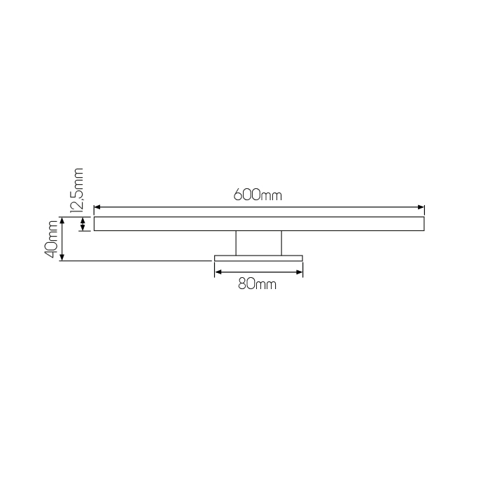 EVIA Spiegellamp IP44 SMD2835 LED 8W 2700K wit - 2