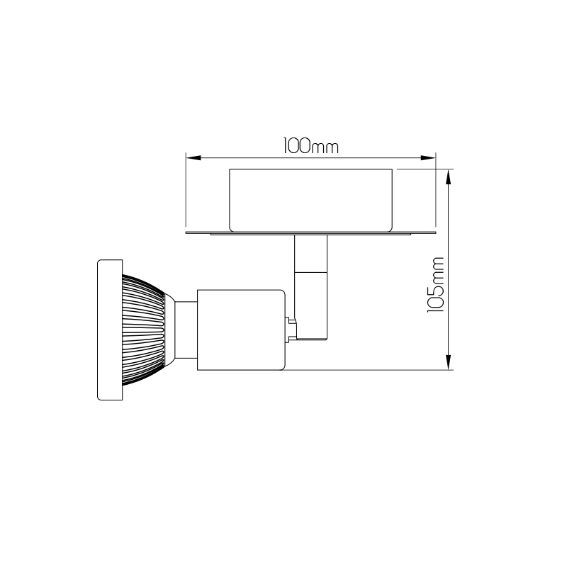 XZIBIT spot 1xGU10 5W LED incl. wit/chroom - 2