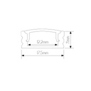 XINIX inbouwprofiel + cover 17x7x3000mm aluminium, zwart +accessoires - 2