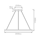 GURI LED pendel ø120cm 90W 3000K wit dimbaar - 2